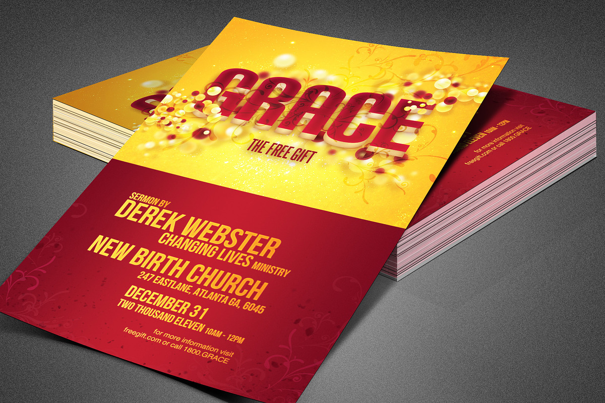 Grace Church Flyer Template in Flyer Templates - product preview 8