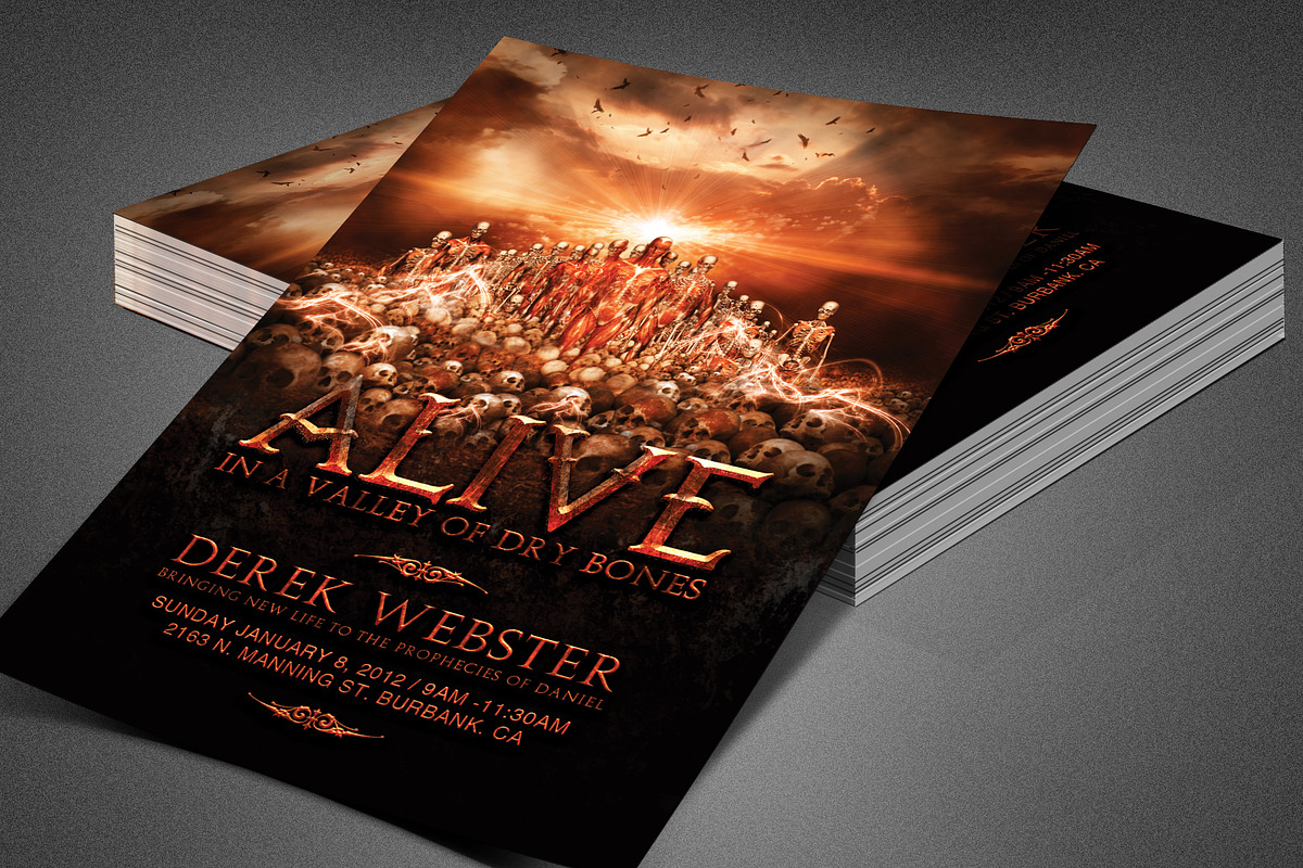 Valley of Dry Bones Church Flyer in Flyer Templates - product preview 8