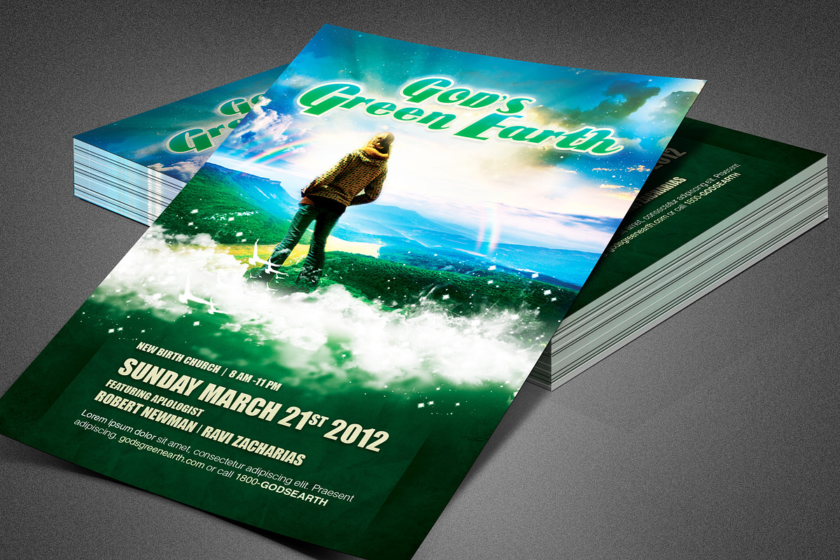 God’s Green Earth Church Flyer in Flyer Templates - product preview 8