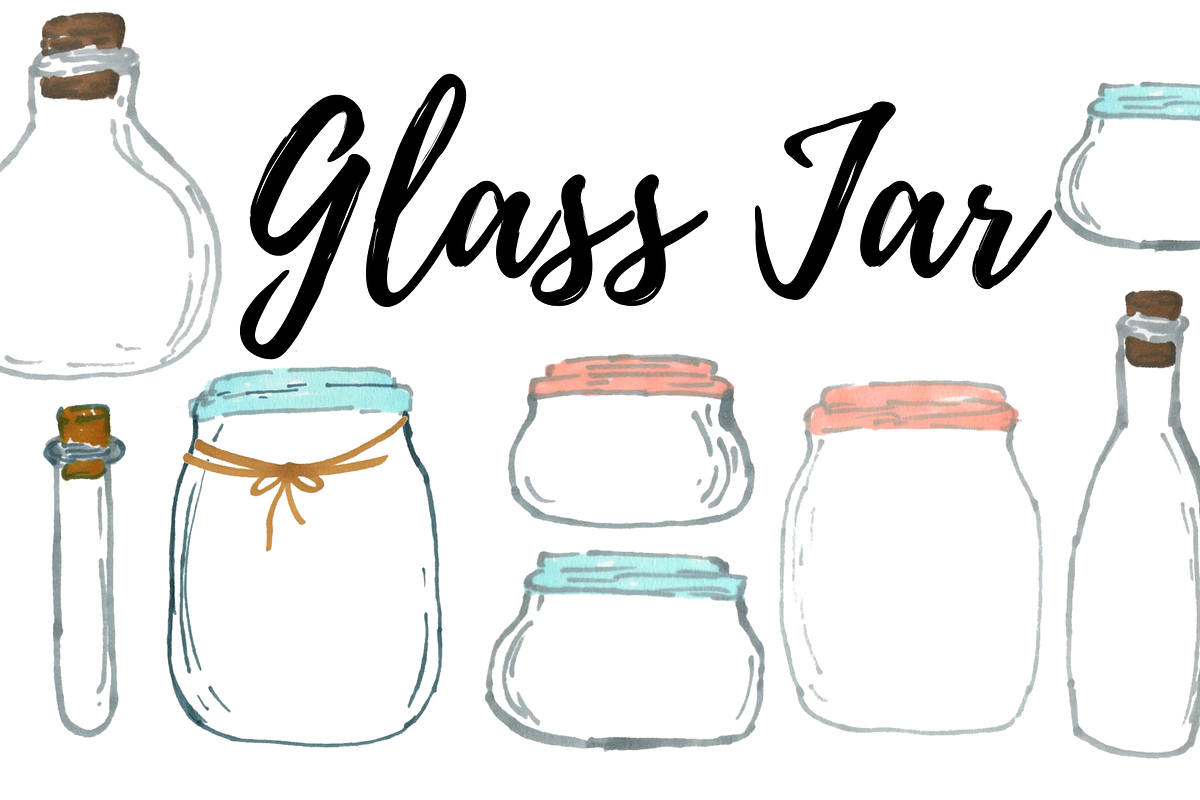 Hand Drawn Doodle Glass Jar in Illustrations - product preview 8
