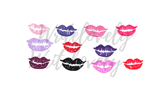 Hand Drawn Kiss Mark Clipart in Illustrations - product preview 1