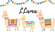 Hand Drawn Doodle Llama Clipart