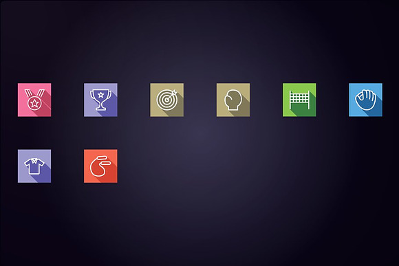 Sports, Games & Fitness Flat Icons in Icons - product preview 4