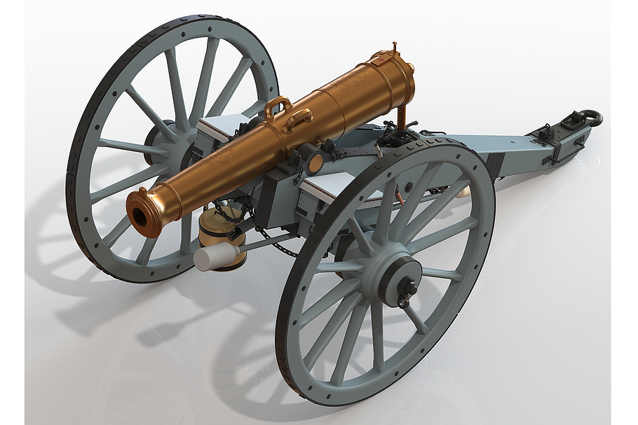Blomefield Bronze 9-pr Gun c1810 in Weapons - product preview 6