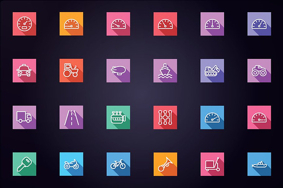 Transport Vehicle Auto Service Icons in Icons - product preview 2