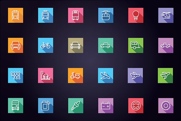 Transport Vehicle Auto Service Icons in Icons - product preview 3