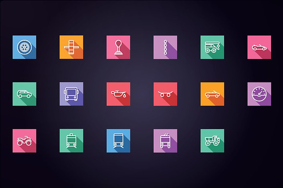 Transport Vehicle Auto Service Icons in Icons - product preview 4
