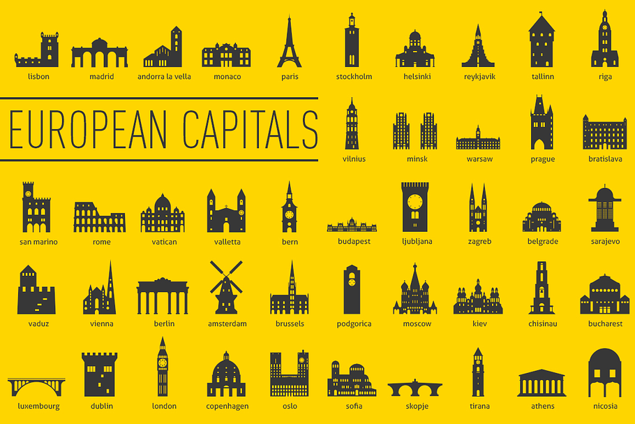European Capital Landmarks in Illustrations - product preview 8