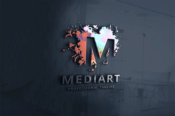 Mediart Letter M Logo in Logo Templates - product preview 1