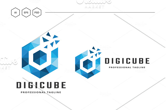 Digital Cube Logo in Logo Templates - product preview 3
