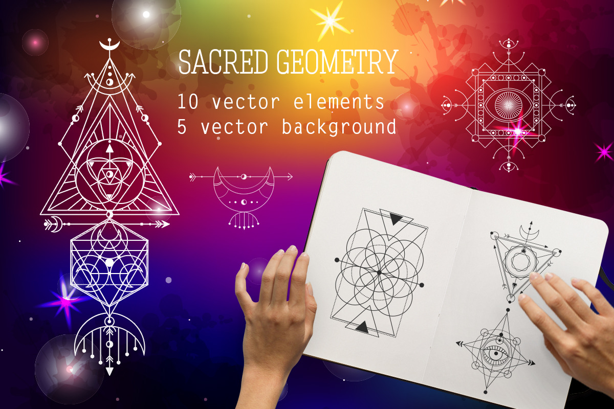 Sacred geometry in Illustrations - product preview 8