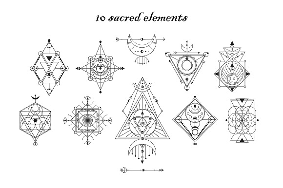 Sacred geometry in Illustrations - product preview 1