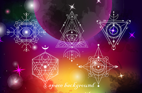 Sacred geometry in Illustrations - product preview 2