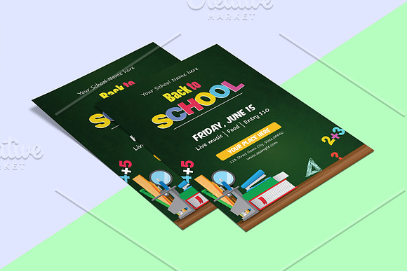 Back To School Invitation V1051 in Flyer Templates - product preview 1