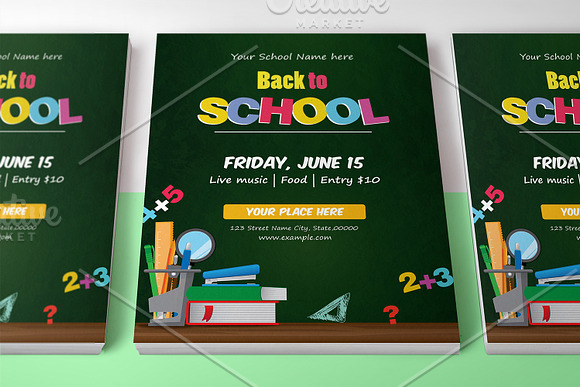 Back To School Invitation V1051 in Flyer Templates - product preview 2