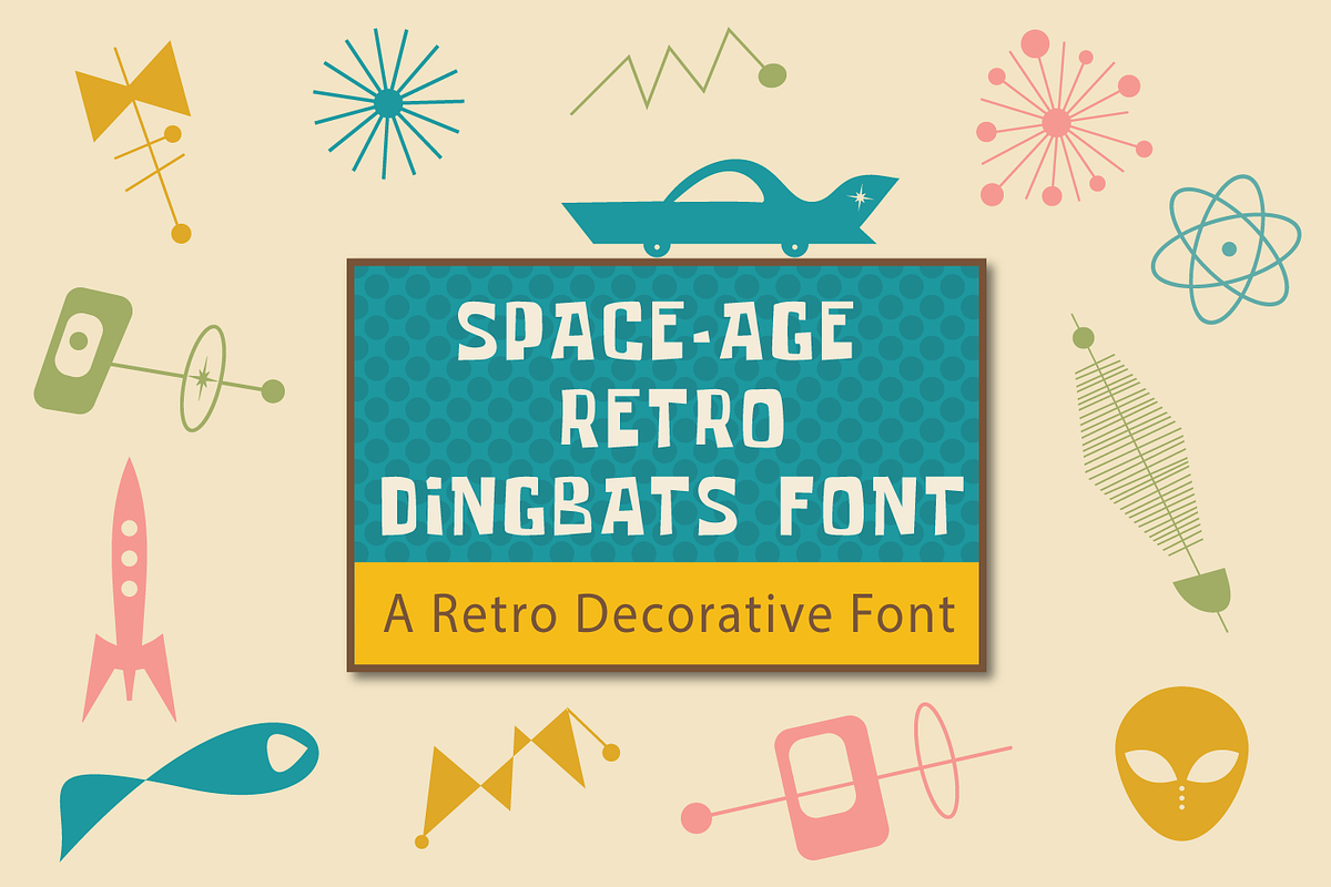 Space-Age Retro Dingbats Font in Symbol Fonts - product preview 8