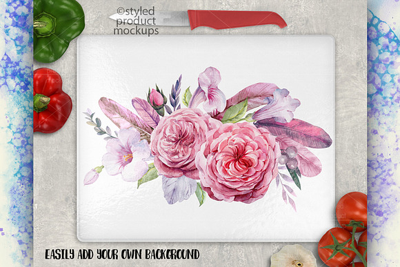 Cutting board mockup 12x15 bison in Product Mockups - product preview 2
