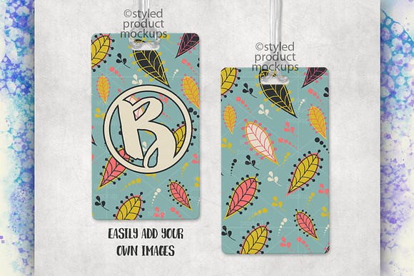 Sublimation rectangle luggage tag in Product Mockups - product preview 1