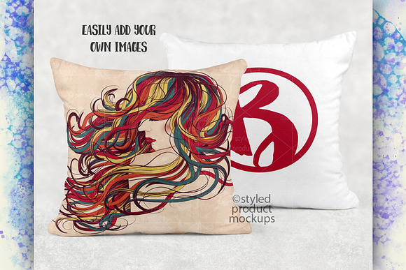 Sublimation plush pillow mockup in Product Mockups - product preview 1