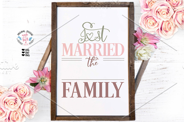 Just Married Wedding Sign Cut File