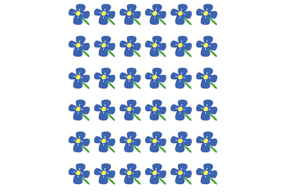 Blue Daisies Pattern or Background in Patterns - product preview 8