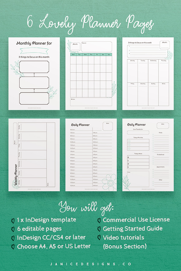 InDesign Planner Template in Templates - product preview 5