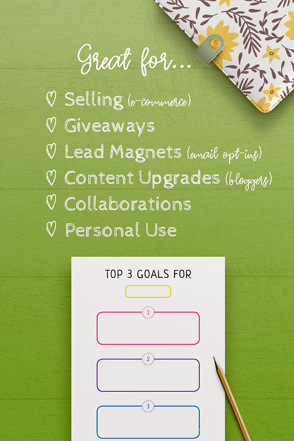 Goal Setting Printables Template in Templates - product preview 2