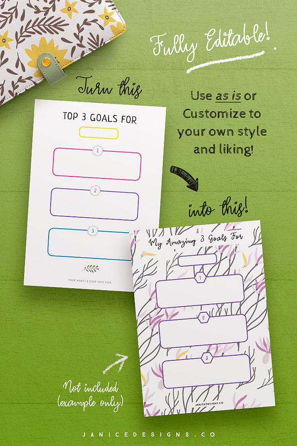 Goal Setting Printables Template in Templates - product preview 3