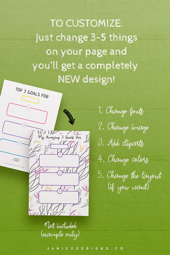 Goal Setting Printables Template in Templates - product preview 5