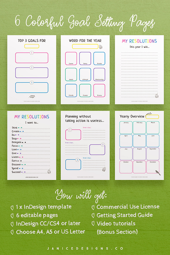 Goal Setting Printables Template in Templates - product preview 6