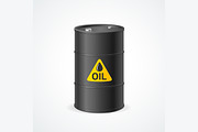 Oil Barrel Drum. Vector