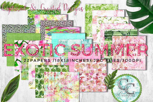 22 Exotic Summer 18x18 Papers
