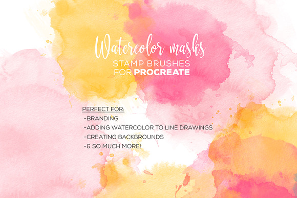 Procreate Watercolor Brush Stamps in Add-Ons - product preview 1
