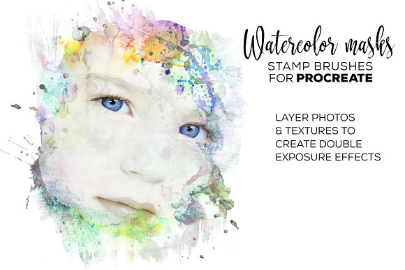 Procreate Watercolor Brush Stamps in Add-Ons - product preview 7