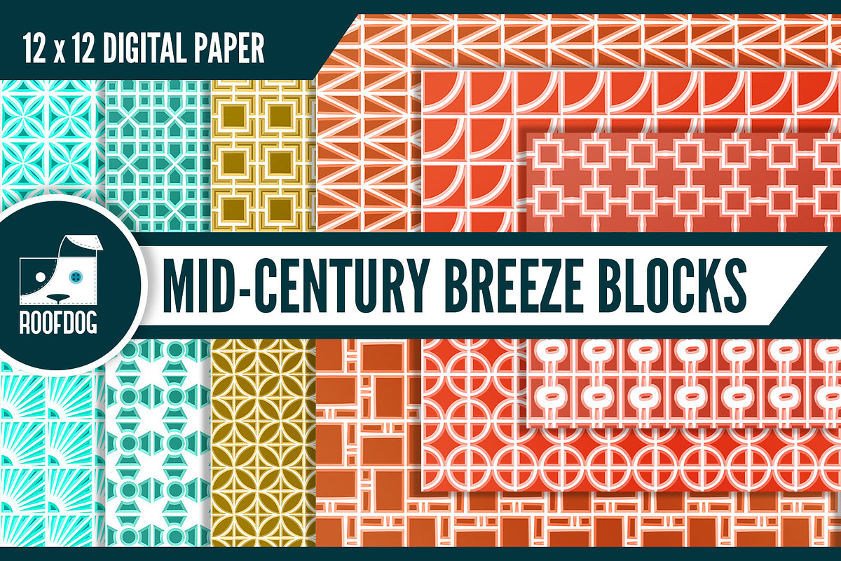 Breeze block digital paper in Patterns - product preview 8