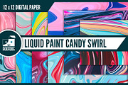 Liquid paint candy swirl