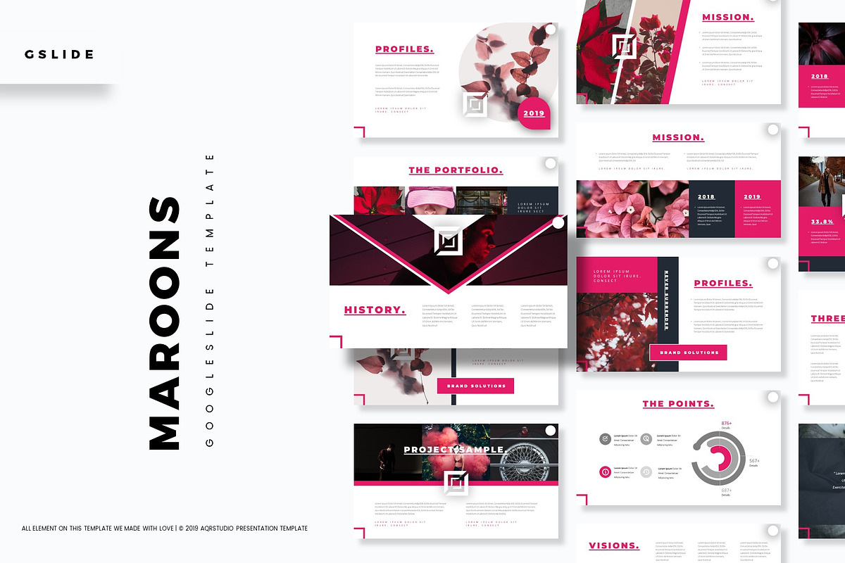 Maroons - Google Slides Template in Google Slides Templates - product preview 8