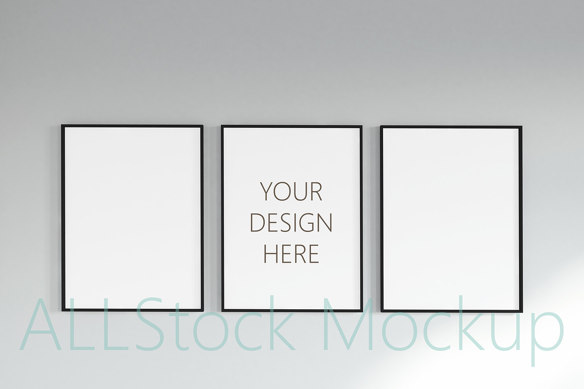 3 frame mockup in Branding Mockups - product preview 8