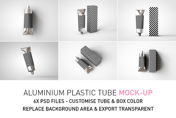 Aluminium Plastic Tube Mock-Up in Product Mockups - product preview 1