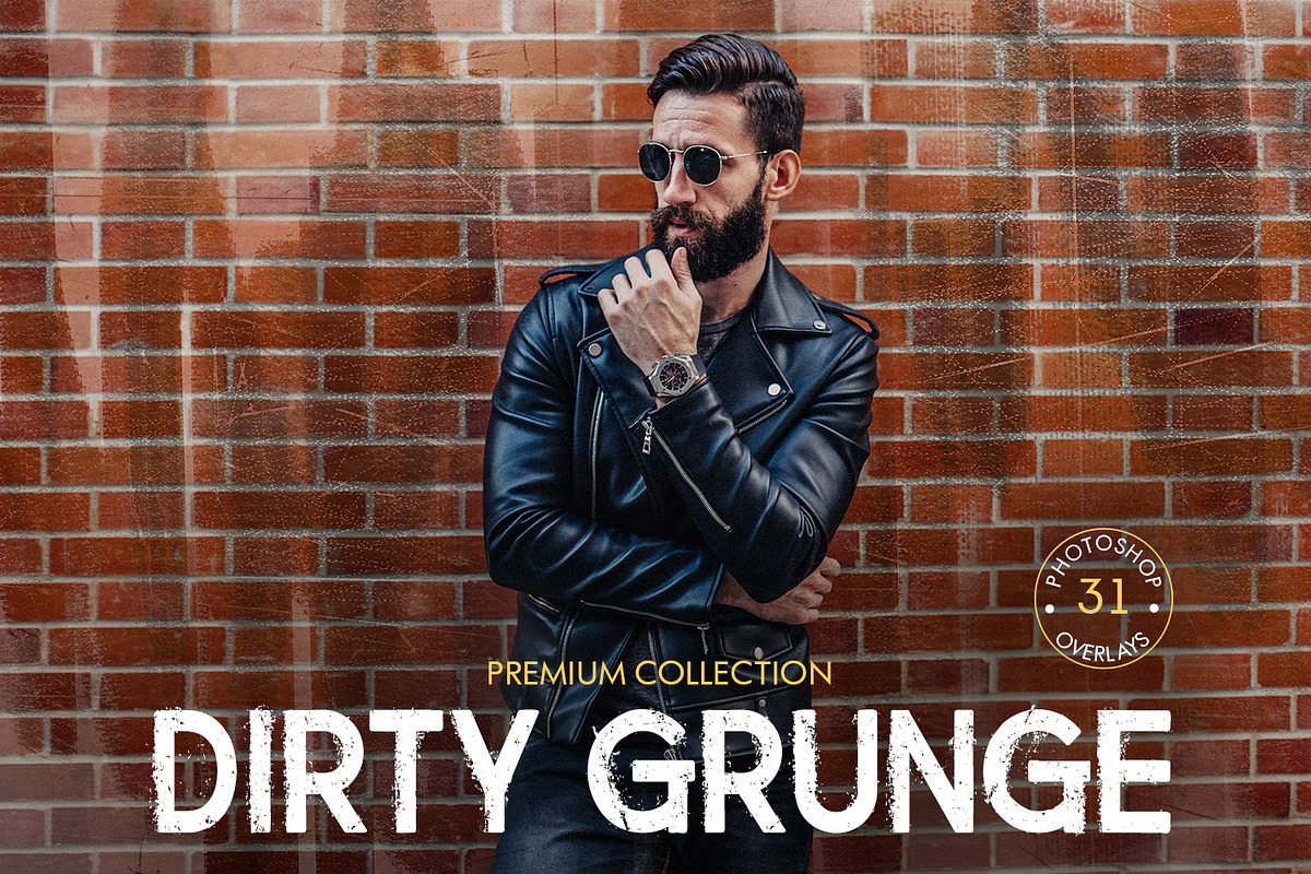 Dirty Grunge Photoshop Overlays in Add-Ons - product preview 8