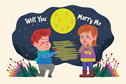 You Marry Me - Vector Illustration