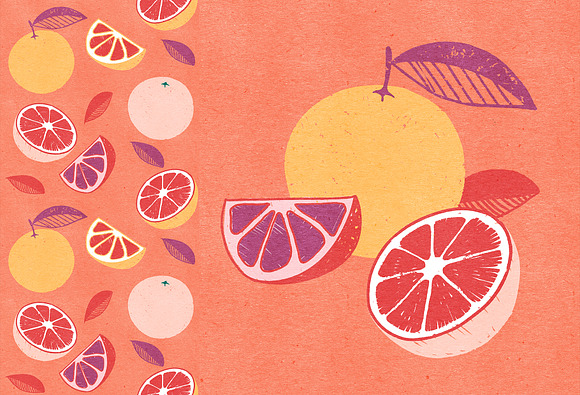 Vintage hand drawn textured fruits in Illustrations - product preview 10