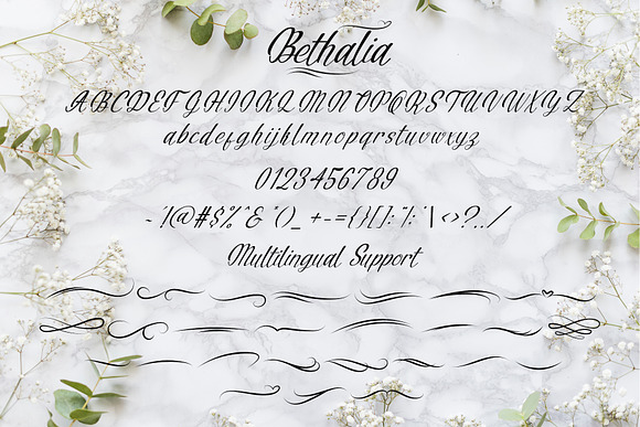 Bethalia Script Font in Script Fonts - product preview 7