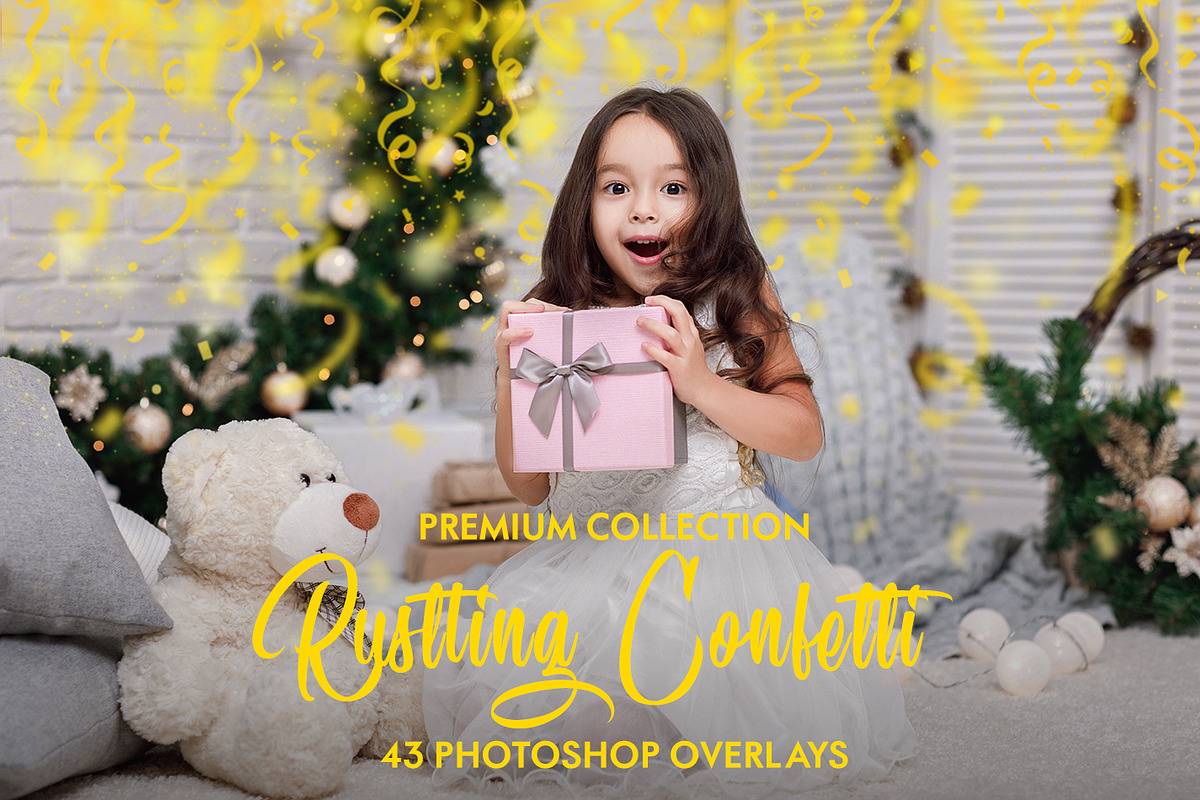 Rustling Confetti Photoshop Overlays in Add-Ons - product preview 8