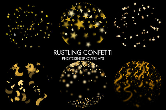 Rustling Confetti Photoshop Overlays in Add-Ons - product preview 32