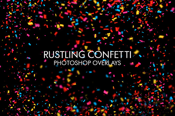 Rustling Confetti Photoshop Overlays in Add-Ons - product preview 35