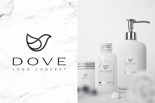Dove Logo Wellness Health Spa Beauty