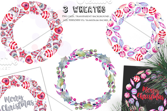 Let it snow. Watercolor collection. in Illustrations - product preview 7