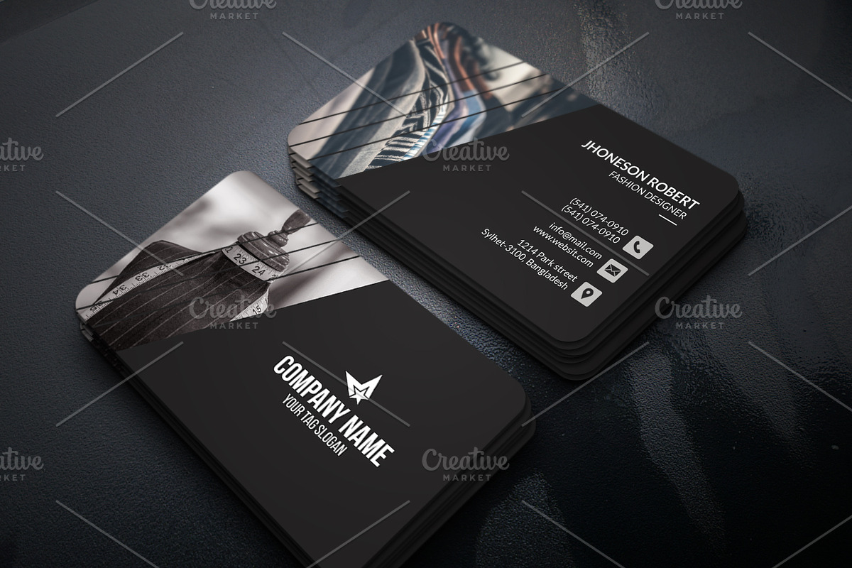 Fashion Business Card in Business Card Templates - product preview 8