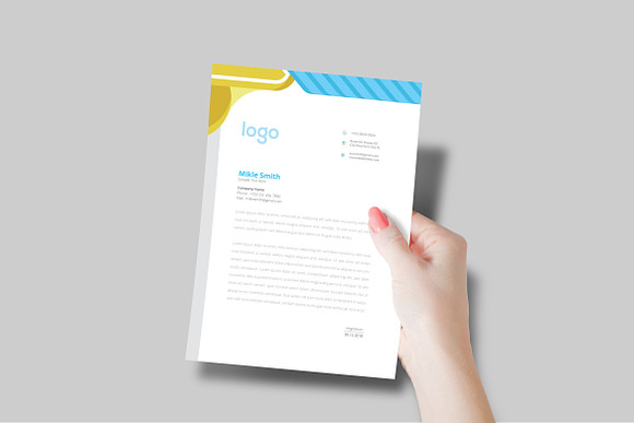 Minimal Letterhead Design Template in Stationery Templates - product preview 2